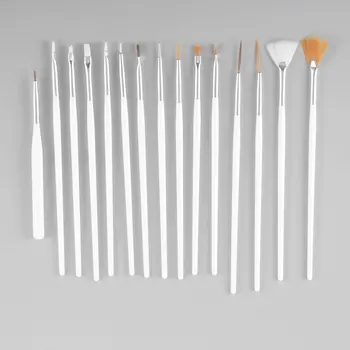 

15 Pcs Cosmetic Nail Art Polish Painting Draw Pen Brush Tips Tools Set UV Gel DIY Decoration Beauty Painting Equipment Tools