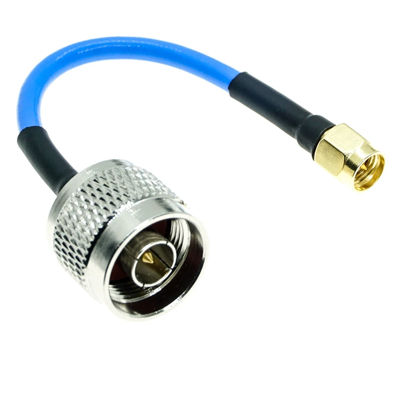 

N type male to SMA male plug connector RG40 RG-405 0.086" Semi Flexible Coaxial Cable 50ohm Blue