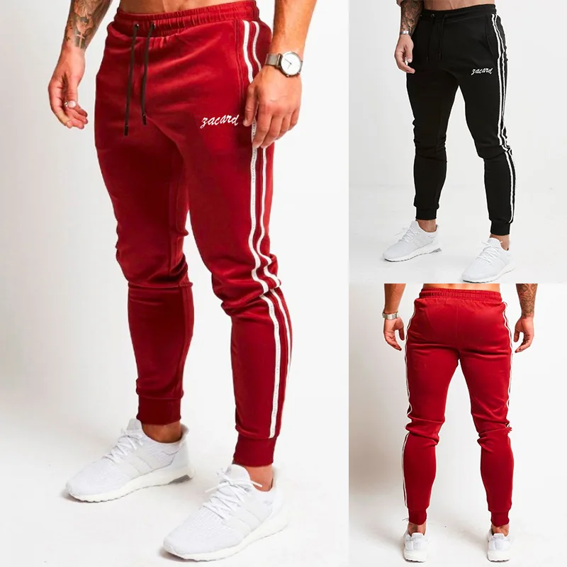 

2019 Autumn And Winter New Style Hot Selling Europe And America Men's Cool Stripes Decoration Casual Gymnastic Pants Men's Trous