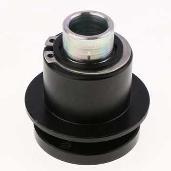 

Universal Aluminum 360° Steering Wheel Short Hub Adapter Billet Black used with Quick Release-Black