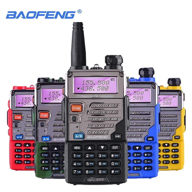 Baofeng UV-5RE рация 5 Вт UHF& VHF SMA-FProfessional CB радио HF трансивер Baofeng UV5RE UV 5R UV5