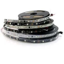 5 м 30 светодиодный s/M 12 В WS2811 умный пиксель rgb цифровая светодиодная лента 12 В 5050 SMD гибкая Ambilight ТВ, Белый/Черный PCB, IP20/IP65/IP67