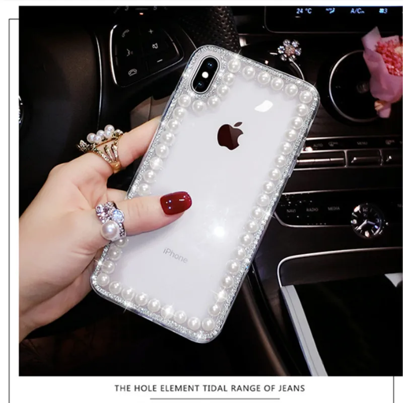 

Transparent Cases for Iphone x xr xs max 8 7 Plus 6plus 6s plus for iPhone 11pro 11 Pro Max Case Clear Pearl Funda Coque