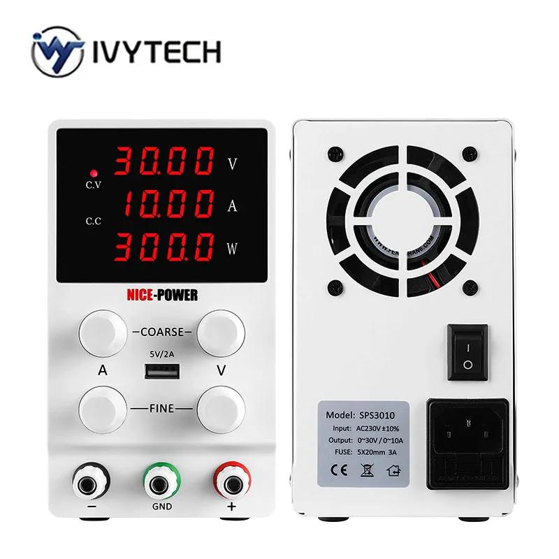 Импульсный регулируемый лабораторный источник питания постоянного тока IVYTECH с
