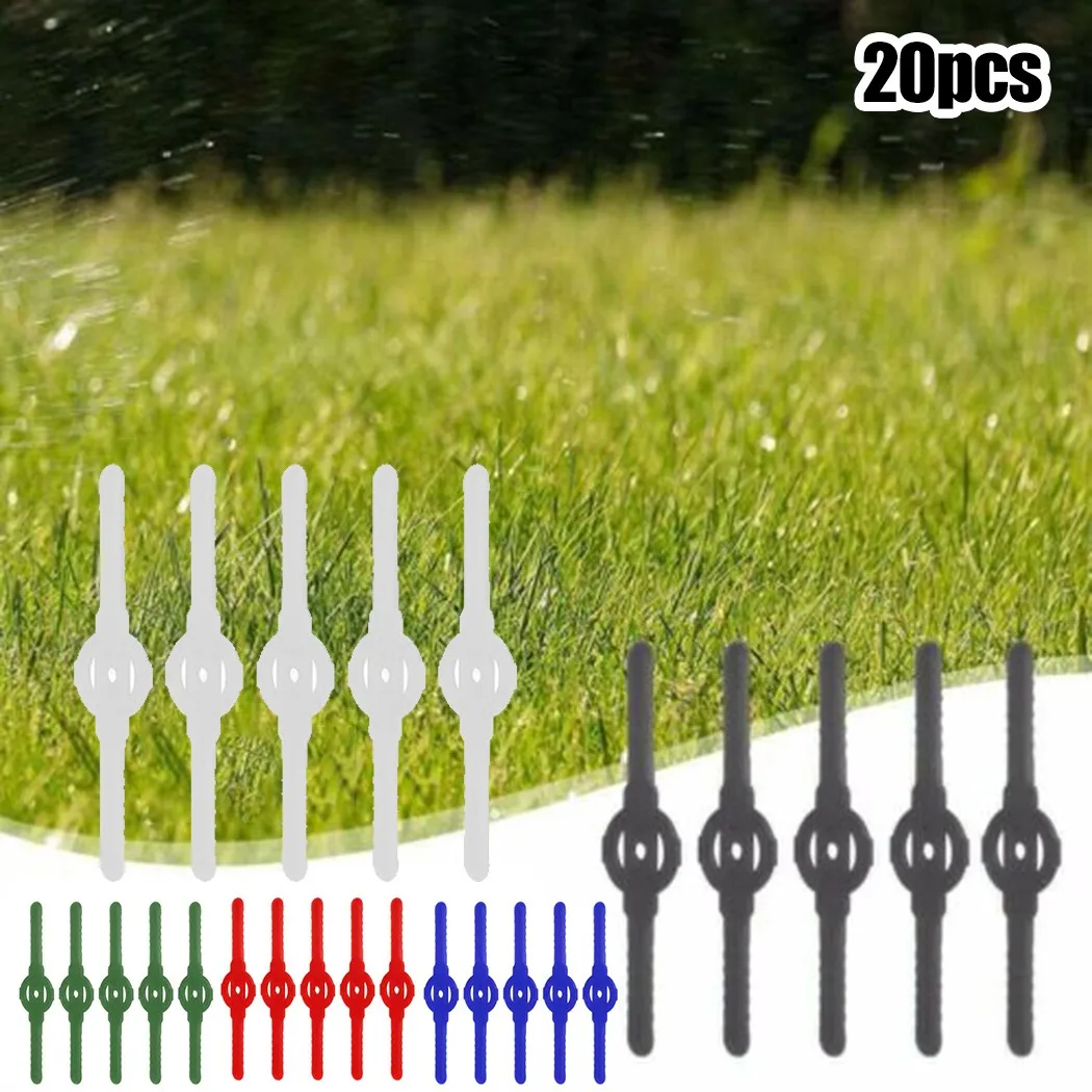 Grass Trimmer Strimmer Trimmer Parts Grass Trimmer Accessory Trimming Blade 20PCS Plastic Cutter Blades For Electric Cordless Grass Trimmer Strimmer Tools Replacement For Cutting Head Blade Of Lawn Mower