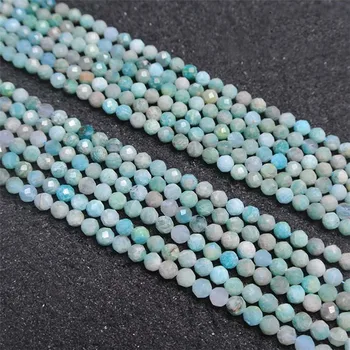 

2-4mm Natural Faced Amazonite irregular round Stone Beads For DIY necklace bracelet jewelry making 15 "free delivery