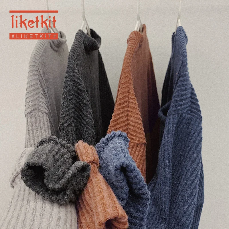 Liketkit Мужские Повседневные свитера 2019 мужские одноцветные свободные пуловеры в