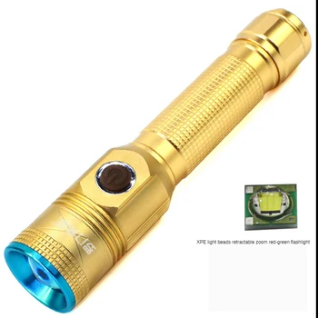 

5000LM Aluminum Alloy Waterproof Three-speed Zoom CREE LED Flashlight 18650 Rechargeable Battery Flashlight Tactical Light