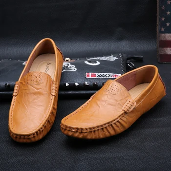 

Drop shipping New Wedding Shoes Men's Loafers Slip on Men Leather Shoes Luxury Casual Fashion Trend Brand Men Shoes %gxm1598