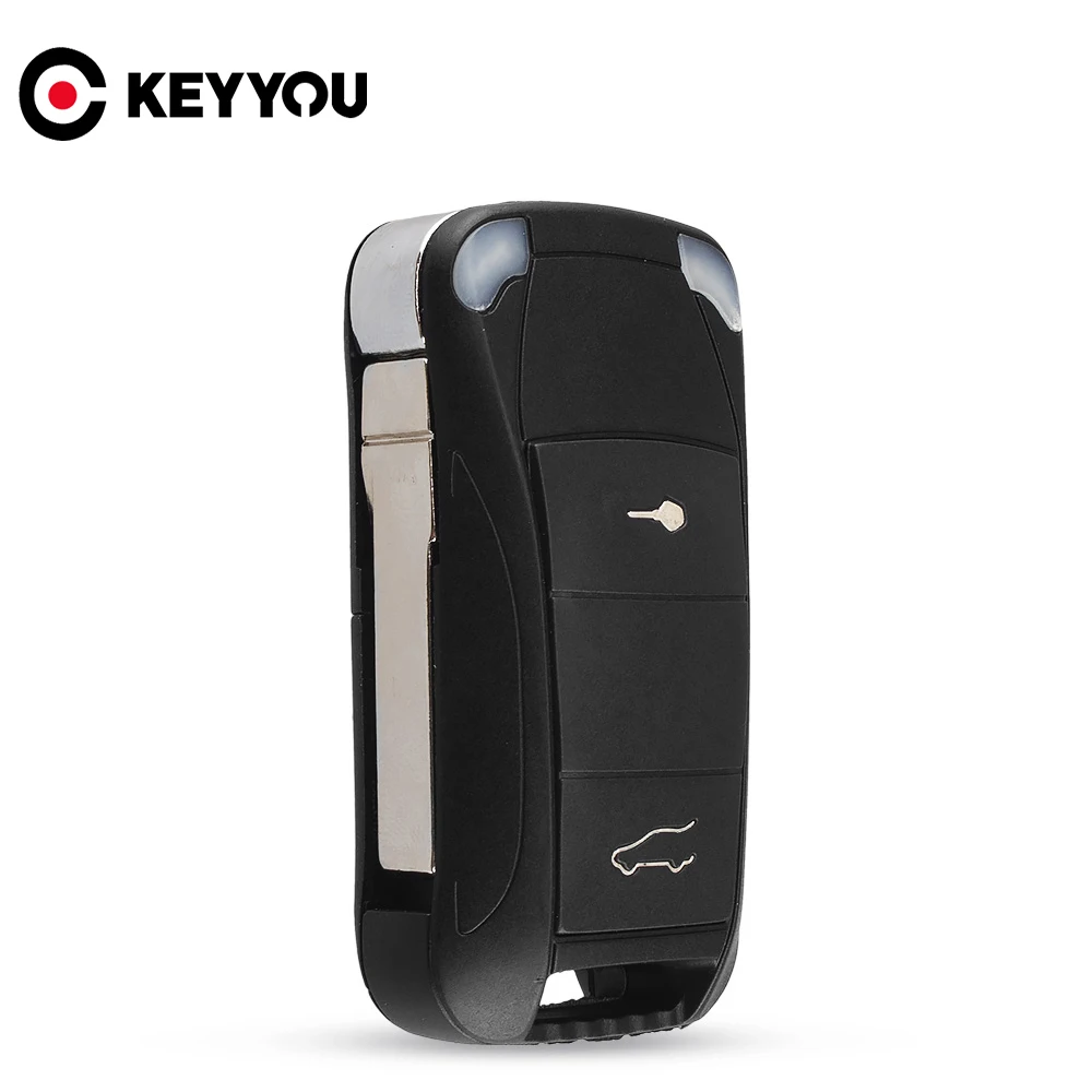 Брелок KEYYOU 10X для Porsche Cayenne GTS сменный складной чехол автомобильного ключа с