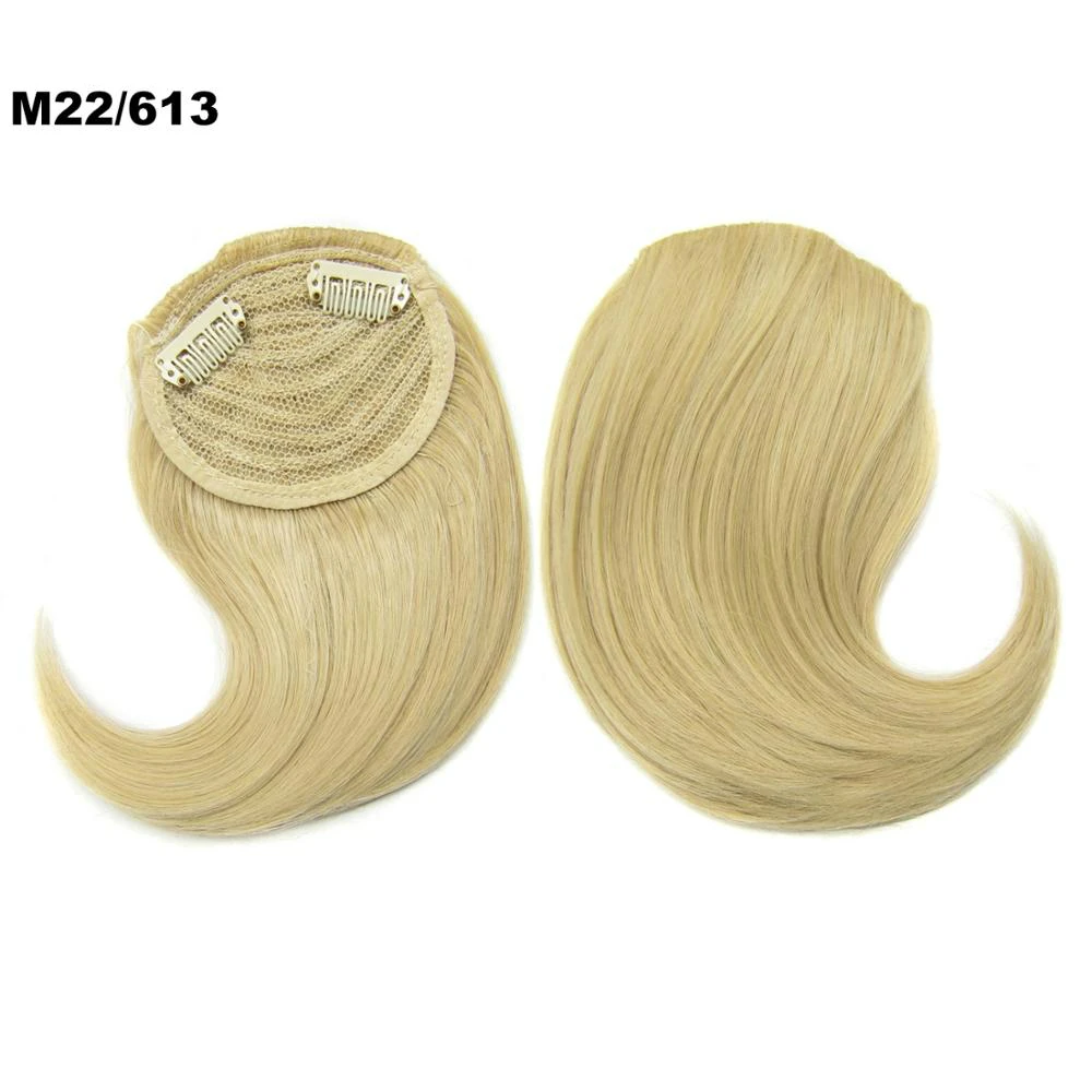 Similler Clip in Hair Bangs Fringe Hair Extensions Dark Brown Synthetic Hairpiece For Women High Temperature Fiber - Цвет: M22613