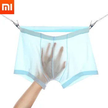 

Xiaomi Mijia Summer Ultra-thin Men's Panties Ice Silk Seamless Men's Boxer Solid Translucent Underpants Breathable Panties