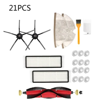 

21Pcs/Set For Xiaomi Roborock S6 S60 S65 S5 MAX T6 Vacuum Cleaner Accessories Stronger Cleaning Power Six-arm Side Brushes