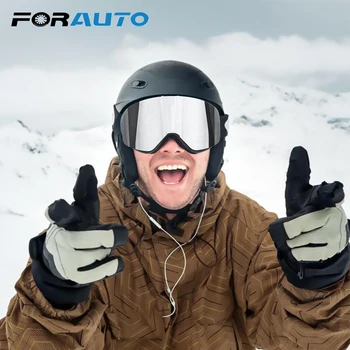 

FORAUTO Skiing Bike Motorcycle Glasses UV 400 Snow Protection Ski Snowboard Goggles Motocross Eyewear Mask Double Anti-Fog