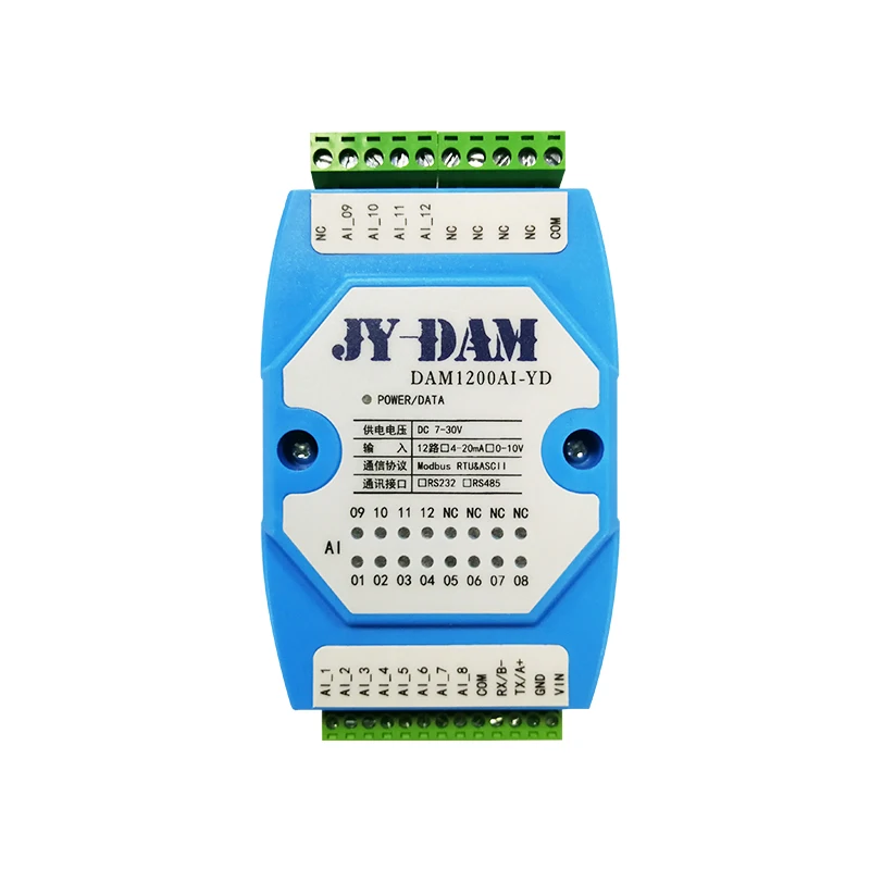 DAM1200AIYD 12-way 0-5V 0-10V 4-20MA аналоговый модуль сбора MODBUS232/485