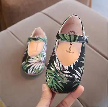 

Spring Autumn Girls Shoes Pu Leather Flats Little Girl Princess Shoes funny Toddler Baby Girl Single Shoes plant 0-5 Year
