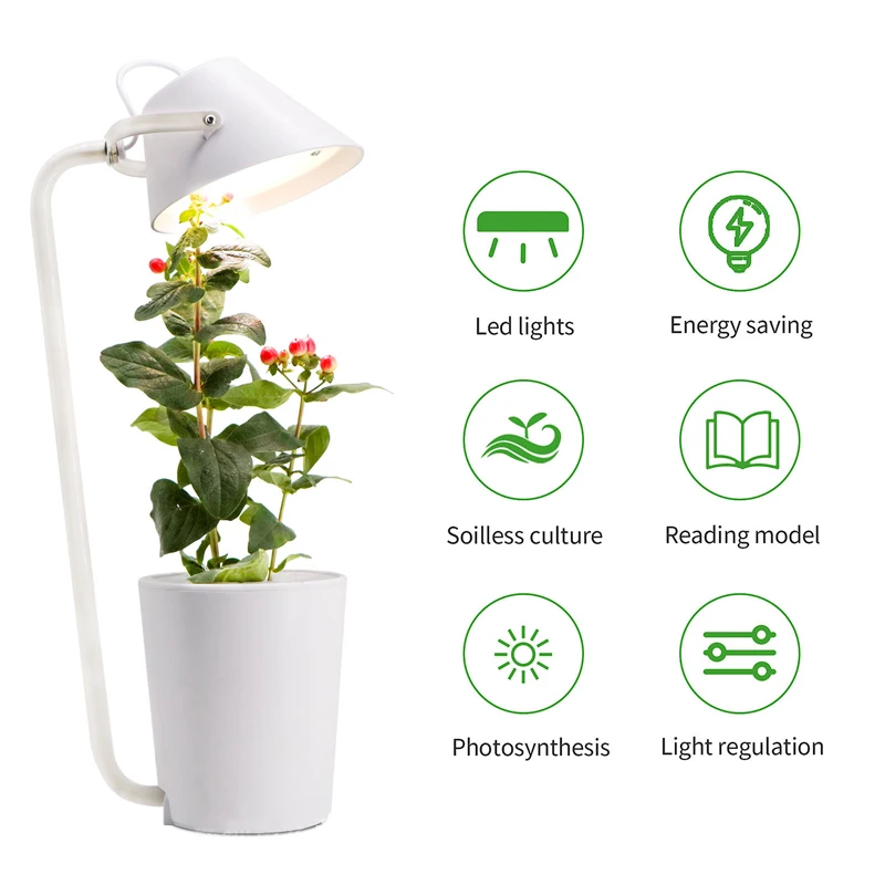 Умный Soilless культивирование растительного роста цветочный горшок с подсветкой