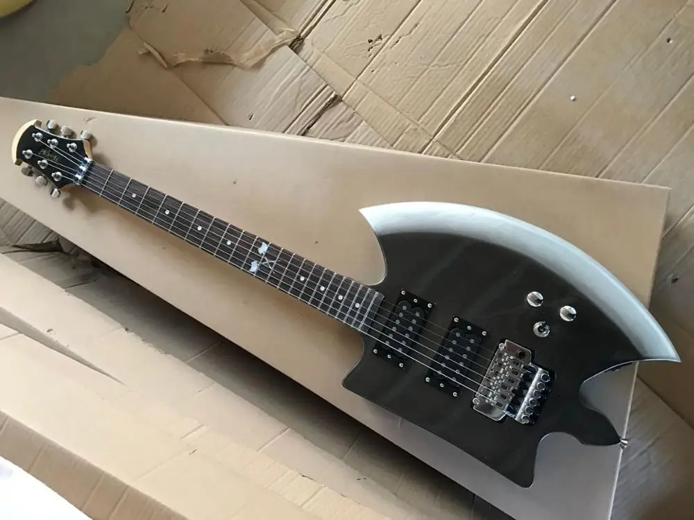 Custom shop стиль Cort GENE AXE электрогитара с хромированной фурнитурой cort в форме топора гитары