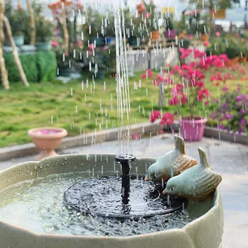 

Solar Bird Bath Fountain Pump Solar Fountain with 4 Nozzles Solar Fountain Watering kit for Bird Bath Garden Pond Pool Outdoor