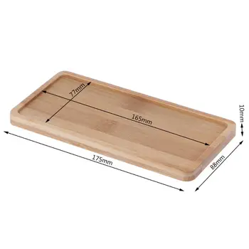 

Rectangle Shape Bamboo Saucer Plant Tray Mini Plant Flower Pot Stand Favor Succulent Pot Tray Simple Elegant Design Home Balcony