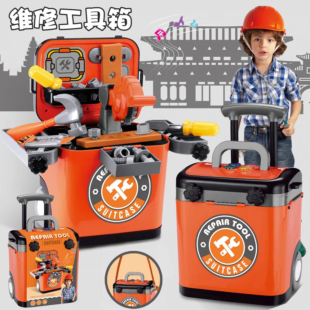  Children with Light And Music BBQ Barbecue Kitchen Set Makeup Tool Doctor Play House Travel Trolley - 4000267359518