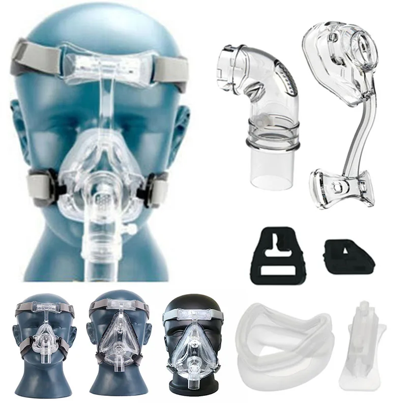 

CPAP Nasal Mask Resmed APAP Nose Pillow Sleep Snore Respirator Strap & Headgear for Sleep & Snoring Silica Gel Full Face Mask