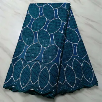 

Teal Nigerian African Lace Fabrics High Quality For Men Cotton Dry Lace Fabric With Stones Swiss Voile Lace In Switzerland
