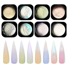 0,5 г/кор. Аурора Радужный Блеск для ногтей Пудра хамелеон блестка ледяной прозрачный хром пыль пигмент Дизайн ногтей украшения SF3089