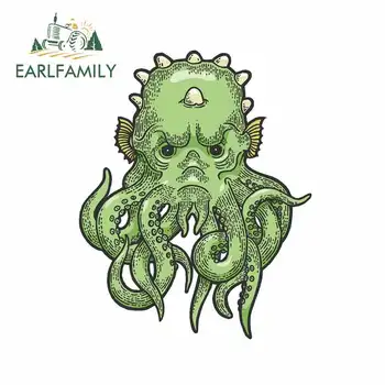 

EARLFAMILY 13cm x 10.5cm for Cthulhu Myth Creature DIY Motorcycle Car Stickers Anime Personality Creative Decals JDM Decoration
