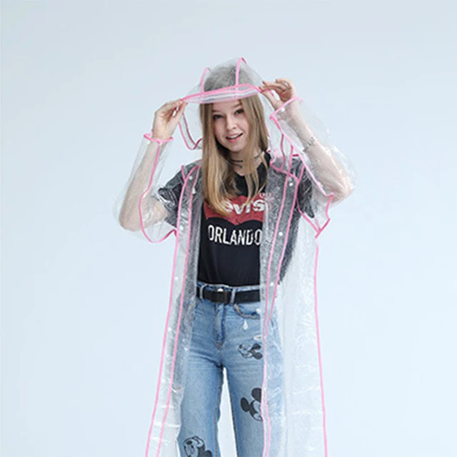raincoat3 ZQBXJDW высококачественный светоотражающий светильник Прозрачный водонепроницаемый плащ с капюшоном женское пончо - Цвет: raincoat3