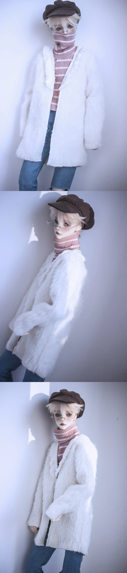 BJD белое пальто Верхняя одежда для мужчин 1/4 1/3 SD17 70 см дядюшка 1" 24" высокий BJD кукла MSD SD DK DZ AOD DD использование куклы