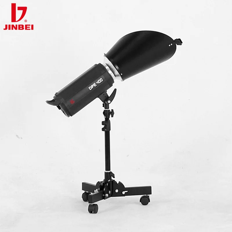 JINBEI DDJ70 21-70cm 조정 가능한 이중 용도 배경 삼각대 스탠드 최대 하중 10kg 풀리가 있는 접이식 사진 스튜디오 조명 스탠드