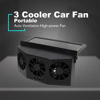 

3 Cooler Car Fan Solar Energy Cooling Vent Exhaust Portable Safe Auto Car Gills Cooler Auto Ventilation High-power Fan Mini 5v