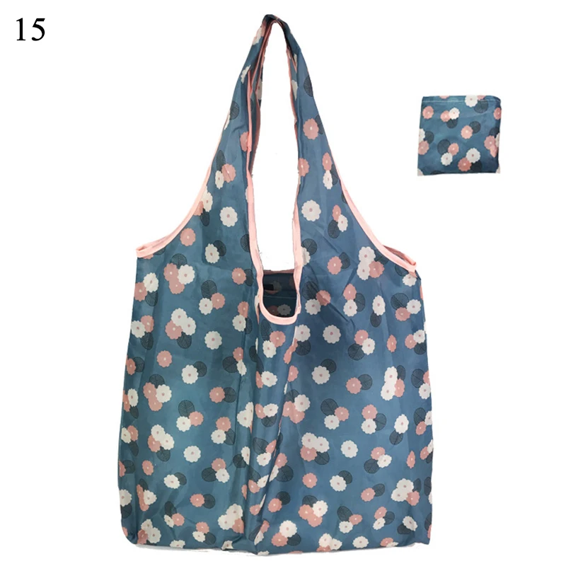 Eco Shopping Travel Shoulder Bag Oxford Tote Handbag Folding Reusable Cartoon - Цвет: 15