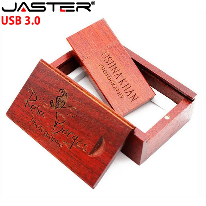 JASTER USB 3,0 более 10 шт бесплатный логотип usb+ деревянная коробка usb флэш-накопитель 4 ГБ 8 ГБ 16 ГБ 32 ГБ 64 ГБ Свадьба сфотографировать в честь подарка