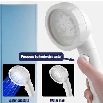 

Automatic Water Temperature Color Changing Negative Ion LED Handheld Shower Head For Drop Ship