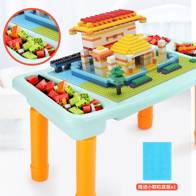 

Children Small Particles Building Blocks Study Table Inserted Building Blocks Toy Set Baby Infants Garden Multi-functional Toy