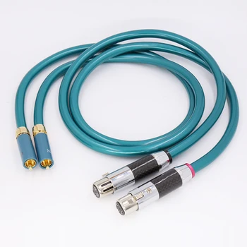 

Hifi Audio XLR Female to RCA Cable High Purity OCC Hifi 2 RCA to 2 XLR Cable