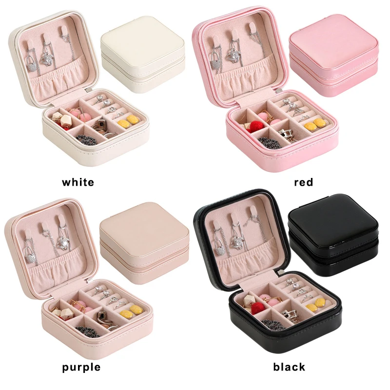 Newly Portable Jewelry Box Storage Organizer Zipper Portable Women Display Travel Case MS88