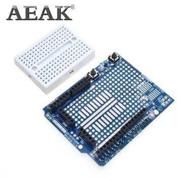 

Free Shipping 10PCS UNO Proto Shield prototype expansion board with SYB-170 mini breadboard based For ARDUINO UNO ProtoShield