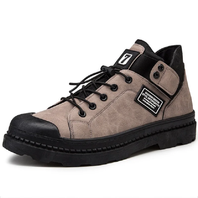 

Martin boots men tide high help British style men tooling boots breathable Korean version of Joker boots low help martin shoes