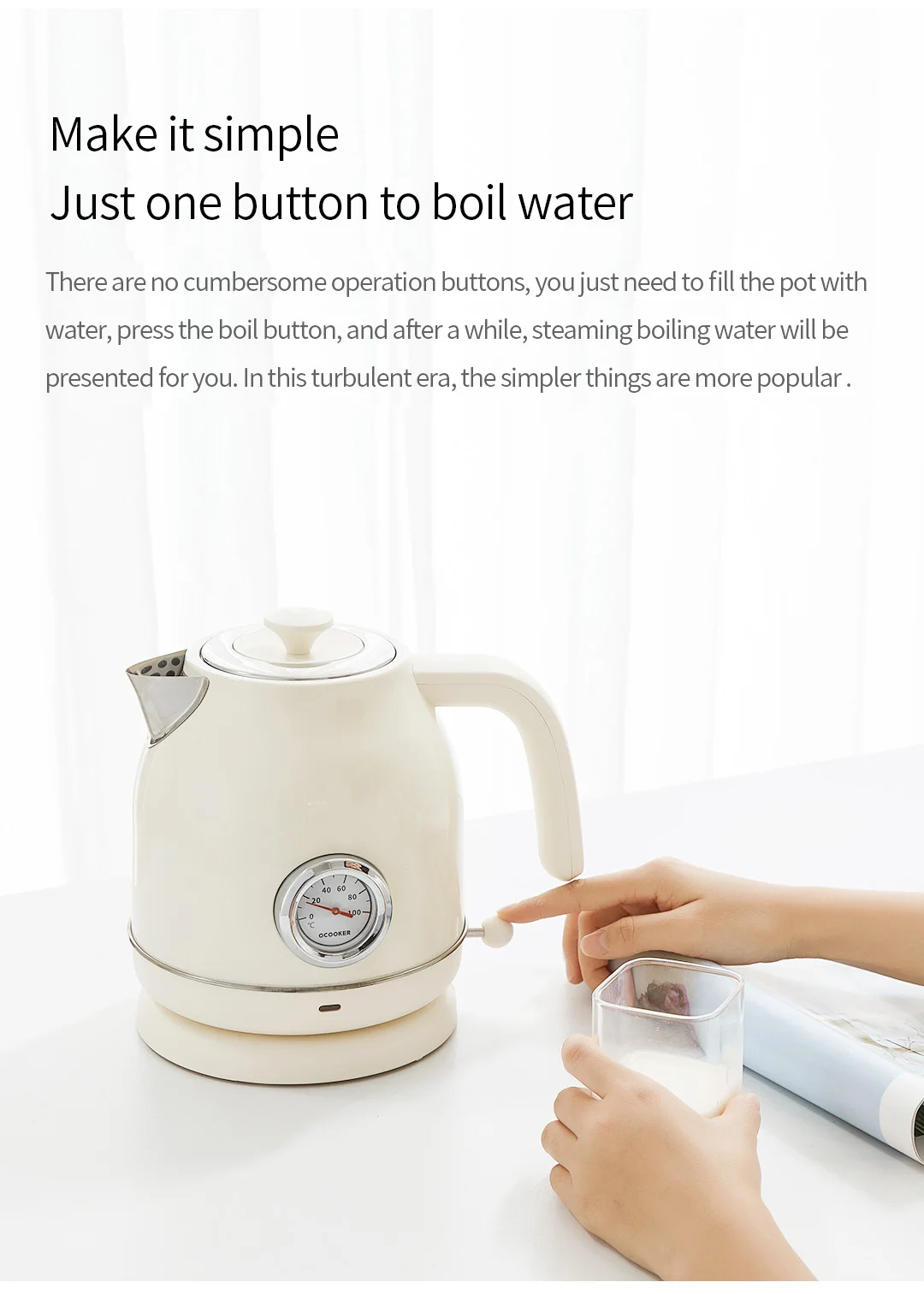 Xiaomi MIJIA Qcooker Retro Electric Kettle Import Temperature Control 1 ...