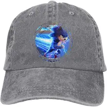 Соник Ежик Мужская и Женская Ретро ковбойская шляпа Регулируемая ковбойская шляпа бейсболка черная