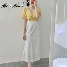 RICININA, женские юбки s, Женская юбка средней длины с высокой талией на молнии, Женская длинная Осенняя юбка Jupe Femme, Повседневная элегантная юбка Mujer