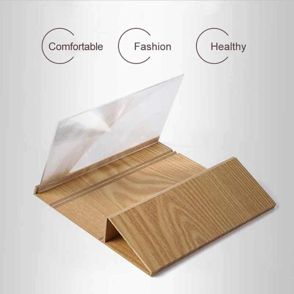 

Stereo 12 Inch Desktop Wooden Bracket Mobile Phone Video Screen Amplifier Fold