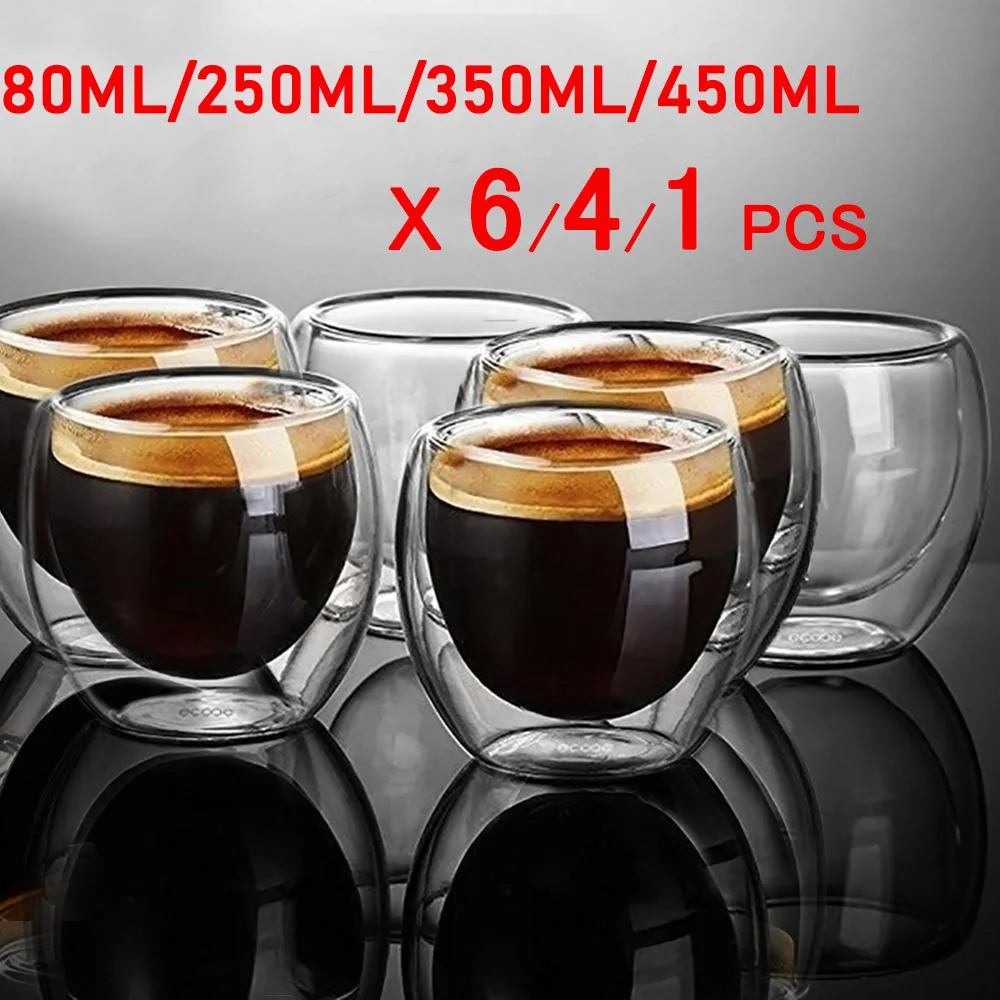 Ensemble de deux tasses en verre à double paroi 16,1 oz - Barista