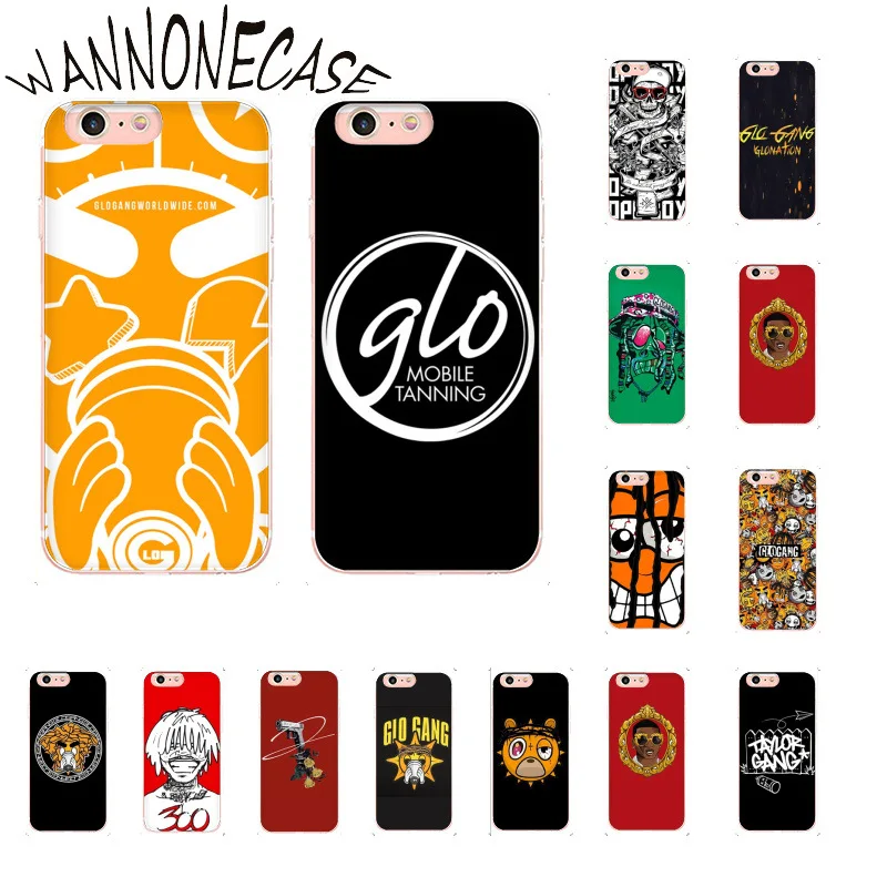 Мягкий силиконовый чехол для телефона WANNONECASE Glo Gang iPhone 8 7 6 6S Plus X XS MAX 5 5S SE XR 11 11pro
