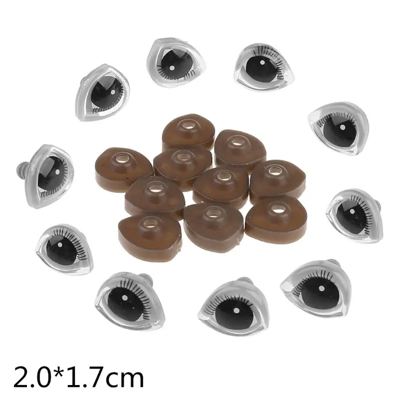 2021 New 10 Sets Funny Cartoon Triangle Plastic Eyes For Bear Dolls Toy Animal Dolls Acce