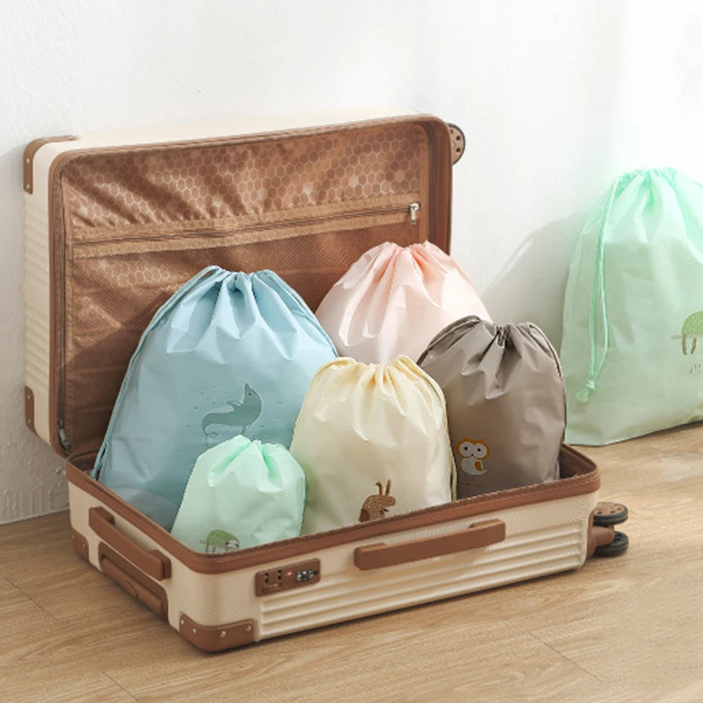 3 шт. дорожная косметичка на шнурке с принтом кролика собаки совы|Сумки для вещей|