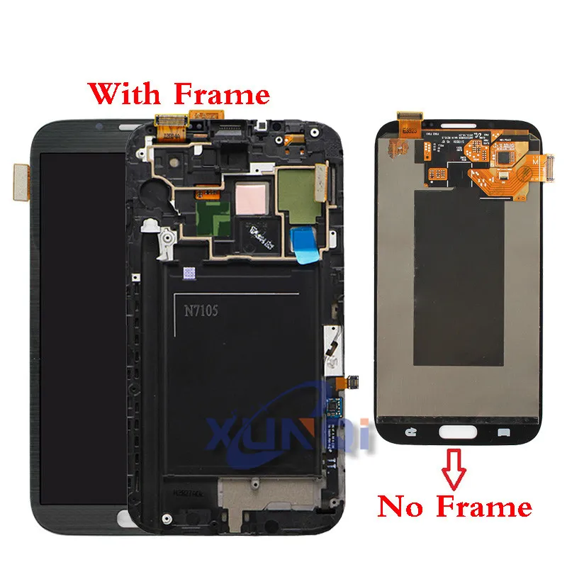 AMOLED LCD For Samsung Galaxy Note 2 N7100 N7105 LCD With Frame Display Touch Screen Complete 1 AMOLED LCD For Samsung Galaxy Note 2 N7100 N7105 LCD With Frame Display Touch Screen Complete 2